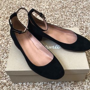 Madewell Shoes 7.5  Low Heel Black Suade